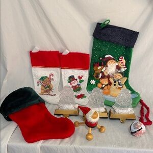 Festive Christmas Stockings and Decor Set